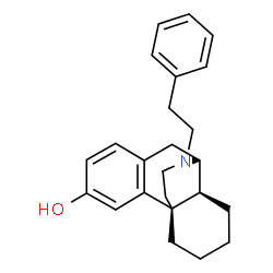 ChemSpider 2D Image | (13alpha,14alpha)-17-(2-Phenylethyl)morphinan-3-ol | C24H29NO