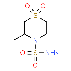 ChemSpider 2D Image | 3-Methyl-4-thiomorpholinesulfonamide 1,1-dioxide | C5H12N2O4S2