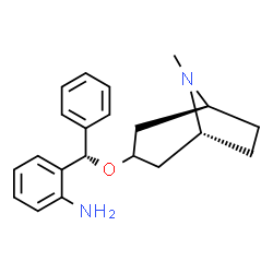 ChemSpider 2D Image | 2-[(S)-{[(1R,5S)-8-Methyl-8-azabicyclo[3.2.1]oct-3-yl]oxy}(phenyl)methyl]aniline | C21H26N2O