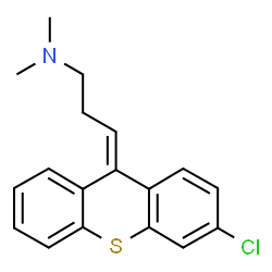 ChemSpider 2D Image | (3E)-3-(3-Chloro-9H-thioxanthen-9-ylidene)-N,N-dimethyl-1-propanamine | C18H18ClNS