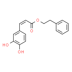 ChemSpider 2D Image | Caffeic Acid phenylethyl ester | C17H16O4