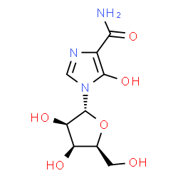 ChemSpider 2D Image | 5-Hydroxy-1-(alpha-L-lyxofuranosyl)-1H-imidazole-4-carboxamide | C9H13N3O6