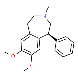 ChemSpider 2D Image | (1S)-7,8-Dimethoxy-3-methyl-1-phenyl-2,3,4,5-tetrahydro-1H-3-benzazepine | C19H23NO2