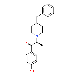 ChemSpider 2D Image | 4-[(1R,2S)-2-(4-Benzyl-1-piperidinyl)-1-hydroxypropyl]phenol | C21H27NO2