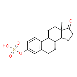 ChemSpider 2D Image | (13alpha,14beta)-17-Oxoestra-1,3,5(10)-trien-3-yl hydrogen sulfate | C18H22O5S