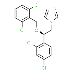 ChemSpider 2D Image | (R)-isoconazole | C18H14Cl4N2O