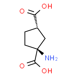 ChemSpider 2D Image | (1S,3S)-1-Amino-1,3-cyclopentanedicarboxylic acid | C7H11NO4