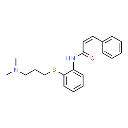 ChemSpider 2D Image | (2Z)-N-(2-{[3-(Dimethylamino)propyl]sulfanyl}phenyl)-3-phenylacrylamide | C20H24N2OS