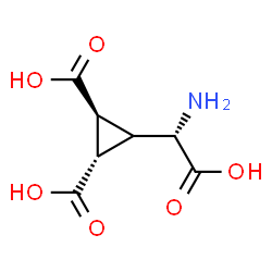 ChemSpider 2D Image | (1S,2S)-3-[(S)-Amino(carboxy)methyl]-1,2-cyclopropanedicarboxylic acid | C7H9NO6