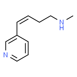 ChemSpider 2D Image | (3Z)-N-Methyl-4-(3-pyridinyl)-3-buten-1-amine | C10H14N2
