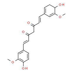 ChemSpider 2D Image | (1E,6E)-1-(4-Hydroxy-5-methoxy-1,5-cyclohexadien-1-yl)-7-(4-hydroxy-3-methoxyphenyl)-1,6-heptadiene-3,5-dione | C21H22O6