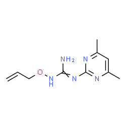 ChemSpider 2D Image | 1-(Allyloxy)-2-(4,6-dimethyl-2-pyrimidinyl)guanidine | C10H15N5O