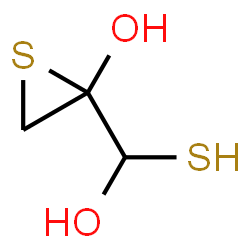 ChemSpider 2D Image | 2-[Hydroxy(sulfanyl)methyl]-2-thiiranol | C3H6O2S2
