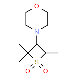 ChemSpider 2D Image | 4-(2,2,4-Trimethyl-1,1-dioxido-3-thietanyl)morpholine | C10H19NO3S