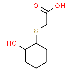 ChemSpider 2D Image | [(2-Hydroxycyclohexyl)sulfanyl]acetic acid | C8H14O3S
