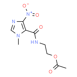 ChemSpider 2D Image | 2-{[(1-Methyl-4-nitro-1H-imidazol-5-yl)carbonyl]amino}ethyl acetate | C9H12N4O5