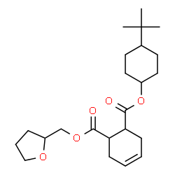 ChemSpider 2D Image | 4-(2-Methyl-2-propanyl)cyclohexyl tetrahydro-2-furanylmethyl 4-cyclohexene-1,2-dicarboxylate | C23H36O5