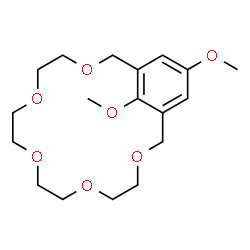 ChemSpider 2D Image | 19,21-Dimethoxy-3,6,9,12,15-pentaoxabicyclo[15.3.1]henicosa-1(21),17,19-triene | C18H28O7