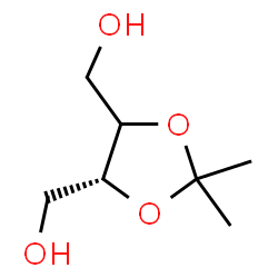 ChemSpider 2D Image | [(4R)-2,2-Dimethyl-1,3-dioxolane-4,5-diyl]dimethanol | C7H14O4