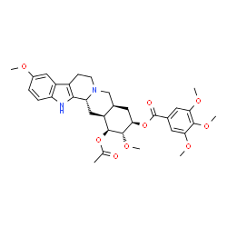 ChemSpider 2D Image | (3beta,16beta,17alpha,18beta,20alpha)-16-Acetoxy-10,17-dimethoxyyohimban-18-yl 3,4,5-trimethoxybenzoate | C33H40N2O9
