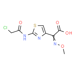 ChemSpider 2D Image | 2-(2-Chloroacetamidothiazol-4-yl)-(Z)-2-methoxyiminoacetic acid | C8H8ClN3O4S