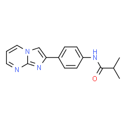 ChemSpider 2D Image | N-[4-(Imidazo[1,2-a]pyrimidin-2-yl)phenyl]-2-methylpropanamide | C16H16N4O