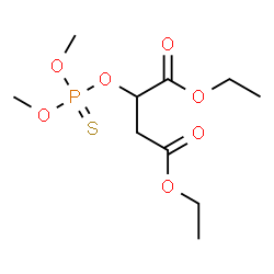 ChemSpider 2D Image | Diethyl 2-[(dimethoxyphosphorothioyl)oxy]succinate  | C10H19O7PS