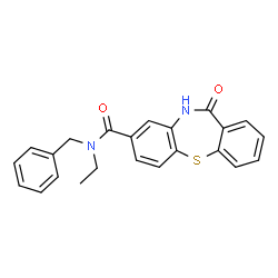 ChemSpider 2D Image | N-Benzyl-N-ethyl-11-oxo-10,11-dihydrodibenzo[b,f][1,4]thiazepine-8-carboxamide | C23H20N2O2S