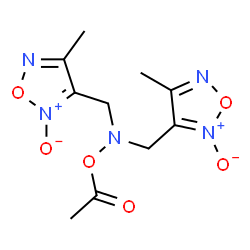 ChemSpider 2D Image | 1-({Bis[(4-methyl-2-oxido-1,2,5-oxadiazol-3-yl)methyl]amino}oxy)ethanone | C10H13N5O6