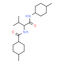 ChemSpider 2D Image | 4-Methyl-N-{3-methyl-1-[(4-methylcyclohexyl)amino]-1-oxo-2-butanyl}cyclohexanecarboxamide | C20H36N2O2