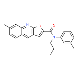 ChemSpider 2D Image | 7-Methyl-N-(3-methylphenyl)-N-propylfuro[2,3-b]quinoline-2-carboxamide | C23H22N2O2