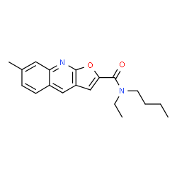 ChemSpider 2D Image | N-Butyl-N-ethyl-7-methylfuro[2,3-b]quinoline-2-carboxamide | C19H22N2O2