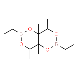 ChemSpider 2D Image | 2,6-Diethyl-4,4a,8,8a-tetramethyltetrahydro[1,3,2]dioxaborinino[5,4-d][1,3,2]dioxaborinine | C12H24B2O4