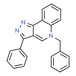 ChemSpider 2D Image | 5-Benzyl-3-phenyl-5H-pyrazolo[4,3-c]quinoline | C23H17N3