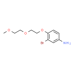 ChemSpider 2D Image | 3-Bromo-4-[2-(2-methoxyethoxy)ethoxy]aniline | C11H16BrNO3