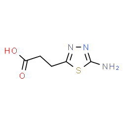 ChemSpider 2D Image | 3-(5-Amino-1,3,4-thiadiazol-2-yl)propanoic acid | C5H7N3O2S