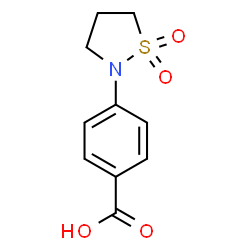 ChemSpider 2D Image | 4-(1,1-dioxidoisothiazolidin-2-yl)benzoic acid | C10H11NO4S