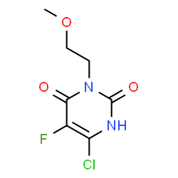 ChemSpider 2D Image | 6-Chloro-5-fluoro-3-(2-methoxyethyl)-2,4(1H,3H)-pyrimidinedione | C7H8ClFN2O3