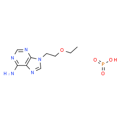 ChemSpider 2D Image | Phosphenic acid, compd. with 9-(2-ethoxyethyl)-9H-purin-6-amine (1:1) | C9H14N5O4P