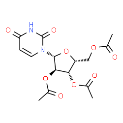 ChemSpider 2D Image | 1-(2,3,5-Tri-O-acetyl-beta-D-xylofuranosyl)-2,4(1H,3H)-pyrimidinedione | C15H18N2O9