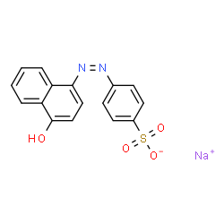 ChemSpider 2D Image | Sodium 4-[(Z)-(4-hydroxy-1-naphthyl)diazenyl]benzenesulfonate | C16H11N2NaO4S