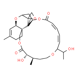 ChemSpider 2D Image | (2R,3'R,8'R,12'S,13'R,18'Z,20'Z,24'R)-12'-Hydroxy-17'-(1-hydroxyethyl)-5',13',25'-trimethyl-11'H,22'H-spiro[oxirane-2,26'-[2,10,16,23]tetraoxatetracyclo[22.2.1.0~3,8~.0~8,25~]heptacosa[4,18,20]triene]
-11',22'-dione | C29H40O9