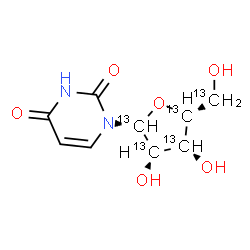 ChemSpider 2D Image | [1',2',3',4',5'-13C5]URIDINE | C413C5H12N2O6