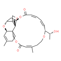 ChemSpider 2D Image | (1'R,2S,3'R,8'R,12'Z,17'R,18'Z,20'Z,24'R,25'S)-17'-[(1R)-1-Hydroxyethyl]-5',13',25'-trimethyl-11'H,22'H-spiro[oxirane-2,26'-[2,10,16,23]tetraoxatetracyclo[22.2.1.0~3,8~.0~8,25~]heptacosa[4,12,18,20]te
traene]-11',22'-dione | C29H38O8