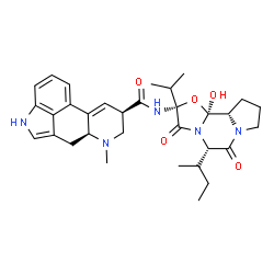 ChemSpider 2D Image | (5alpha,5'alpha)-5'-[(2R)-2-Butanyl]-12'-hydroxy-2'-isopropyl-3',6',18-trioxoergotaman | C32H41N5O5