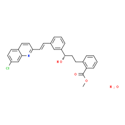 ChemSpider 2D Image | METHYL 2-((3S)-3-{3-[(E)-2-(7-CHLOROQUINOLIN-2-YL)VINYL]PHENYL}-3-HYDROXYPROPYL)BENZOATE HYDRATE | C28H26ClNO4