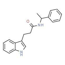ChemSpider 2D Image | 3-(1H-Indol-3-yl)-N-(1-phenylethyl)propanamide | C19H20N2O
