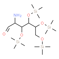 ChemSpider 2D Image | 2-Amino-2-deoxy-3,4,5,6-tetrakis-O-(trimethylsilyl)hexose | C18H45NO5Si4