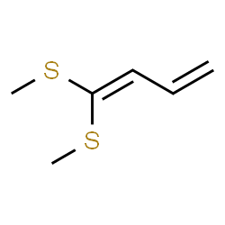 ChemSpider 2D Image | 1,1-Bis(methylsulfanyl)-1,3-butadiene | C6H10S2