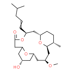 ChemSpider 2D Image | (1R,3S,5S,7S,13R,15S,18S)-7-Hydroxy-3-methoxy-18-methyl-13-(4-methyl-1-penten-1-yl)-12,19,20-trioxatricyclo[13.3.1.1~5,9~]icosan-11-one | C25H42O6